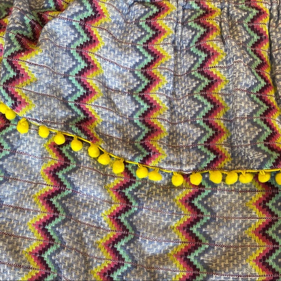 Glamorous Mexican Inspired Pompom Fringe Off Shoulder Top - Picture 5 of 13